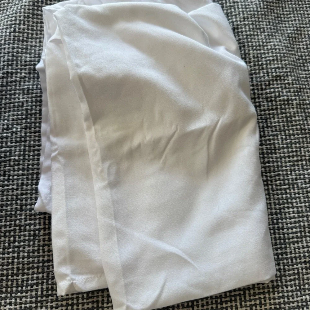 White Toddler Bed Sheet Set Fitted Flat Sheet and Pillowcase 3 Piece Set